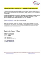 Canscribe career college - accredited medical transcription and online computer courses