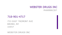 Webster drugs inc