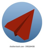 Red paper plane