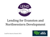 Lending for evanston and northwestern development (lend)
