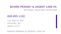 Bowen primary & urgent care, p.a.