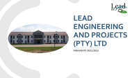 Lead engineering and projects